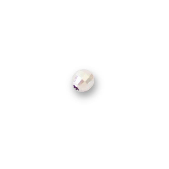 Permanent Jewelry, Mirror Bead, 14k Solid White Gold