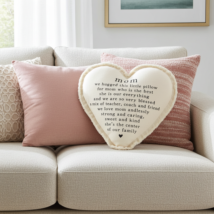 Mom Heart Pillow - Madison's Niche