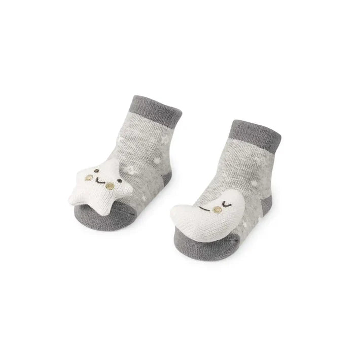 Moon & Star Rattle Toe Socks - Madison's Niche