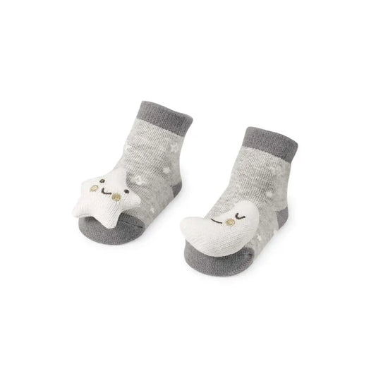 Moon & Star Rattle Toe Socks - Madison's Niche
