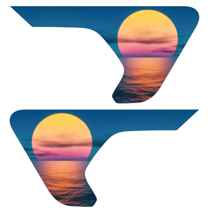 Moon Sun 2pc Vinyl Fender Decal