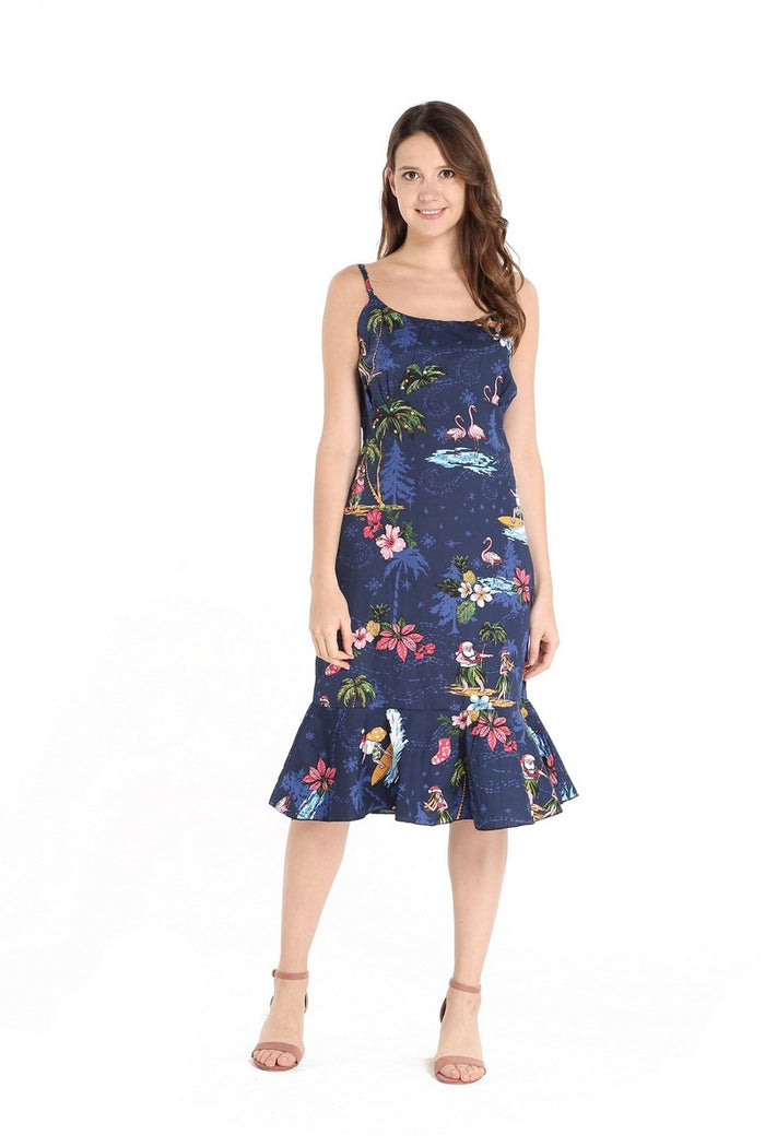 Mother Daughter Set in Christmas Navy