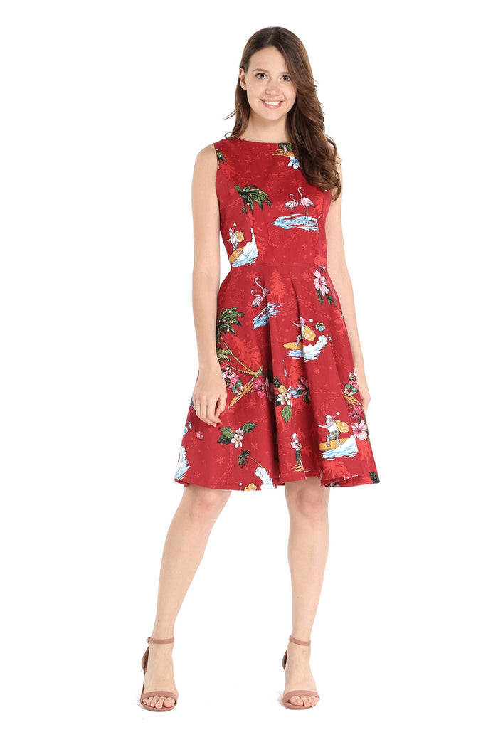 Mother Daughter Set in Christmas Red