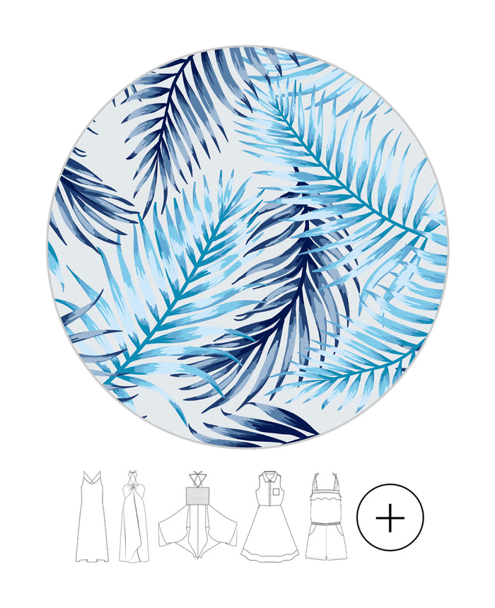 Mother Daughter Set in Simply Blue Leaf