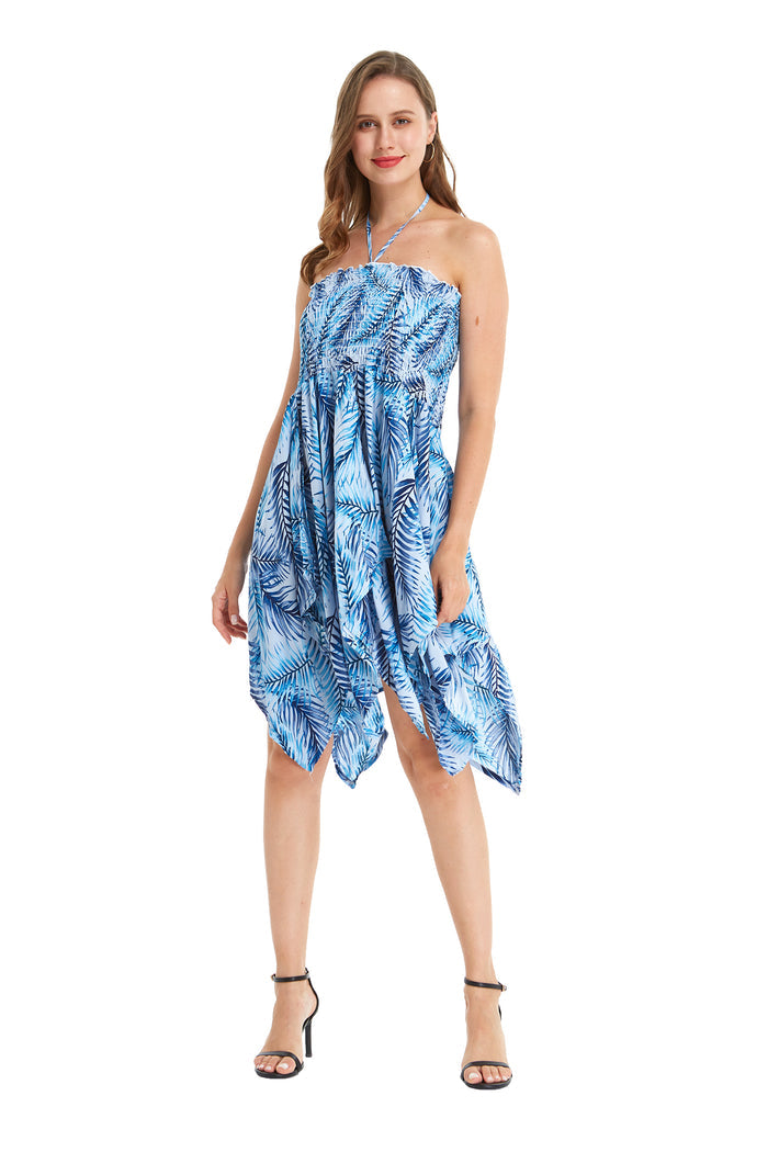 Mother Daughter Set in Simply Blue Leaf