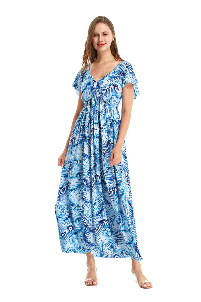 Mother Daughter Set in Simply Blue Leaf