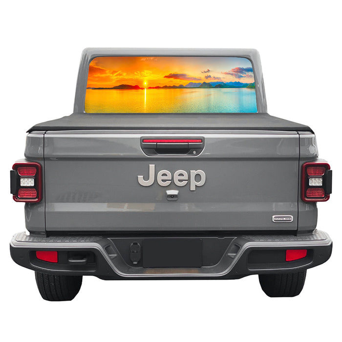 Mountain Sunset Rear Window Decal