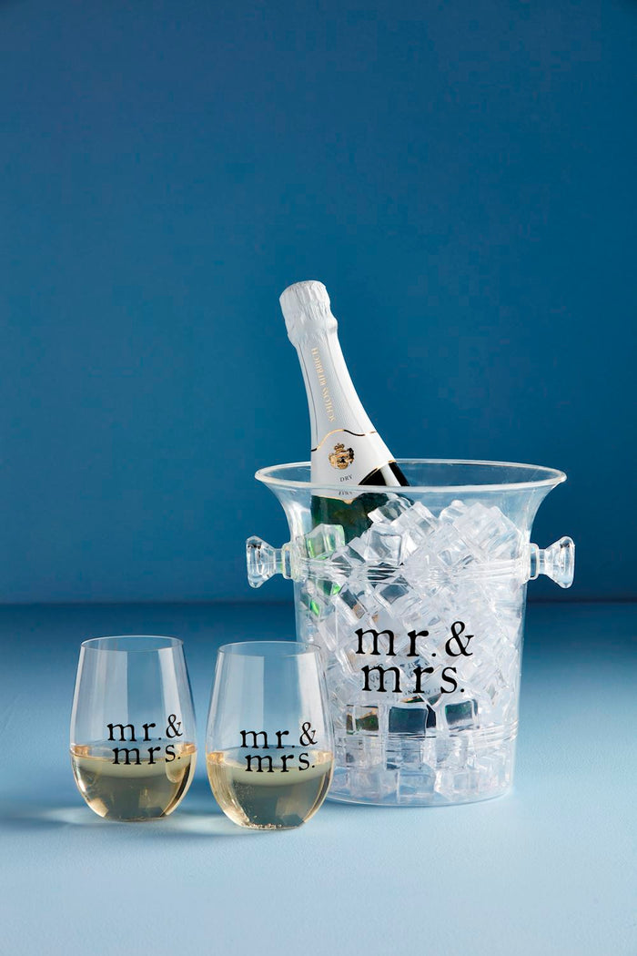 Mr & Mrs Ice Bucket & Glasses - Madison's Niche