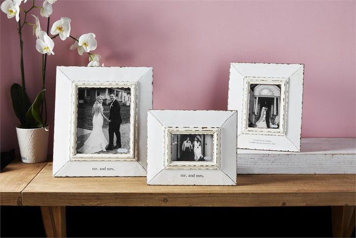 Mr. & Mrs. Large Distressed Frame - Madison's Niche