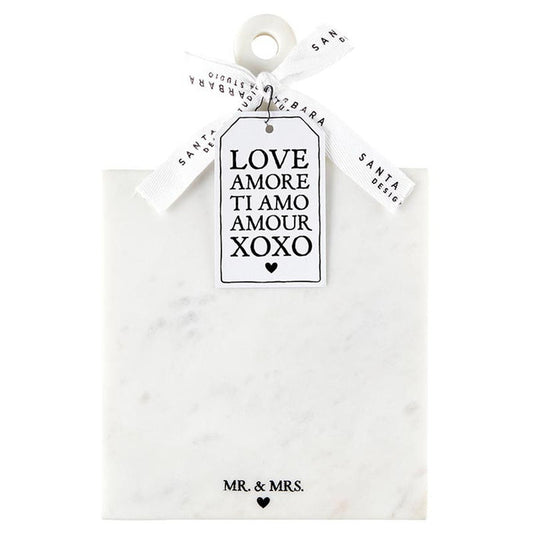 "Mrs. & Mr." Marble Board with Handle - Madison's Niche