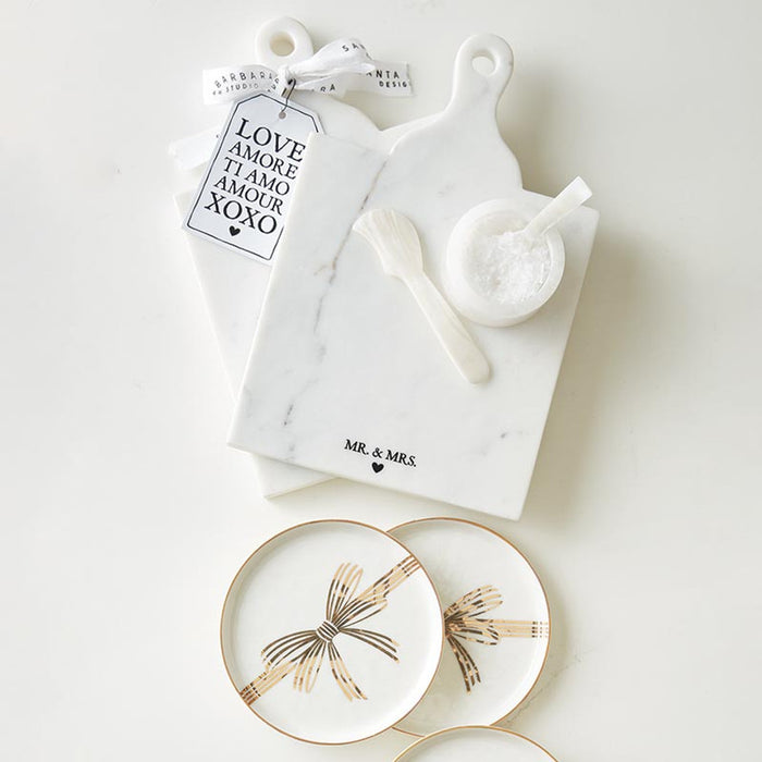 "Mrs. & Mr." Marble Board with Handle - Madison's Niche