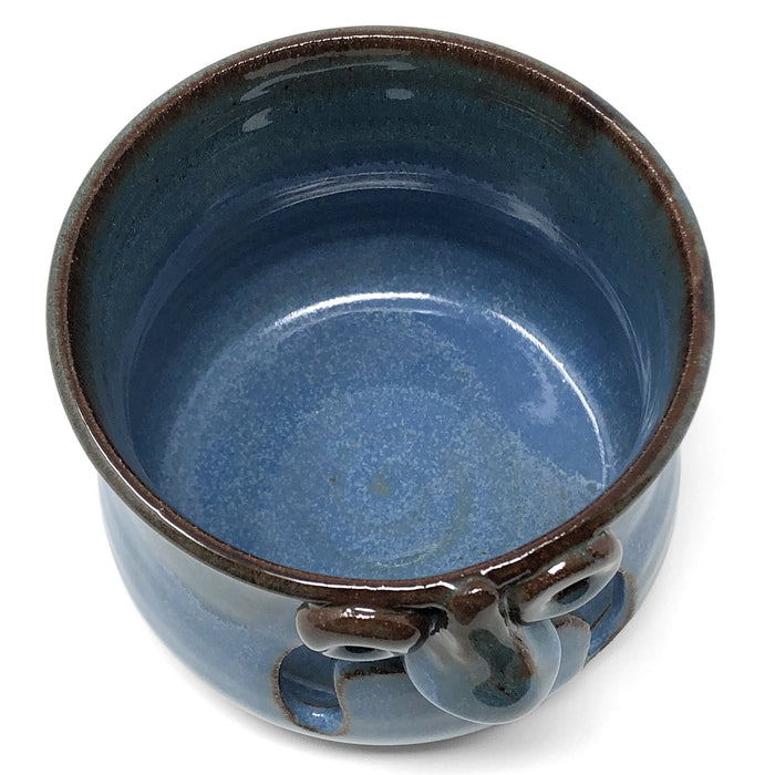 MudWorks Pottery Edgar the Egg Separator, Barrington Blue