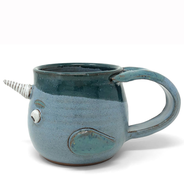 MudWorks Pottery Ned the Narwhal Mug