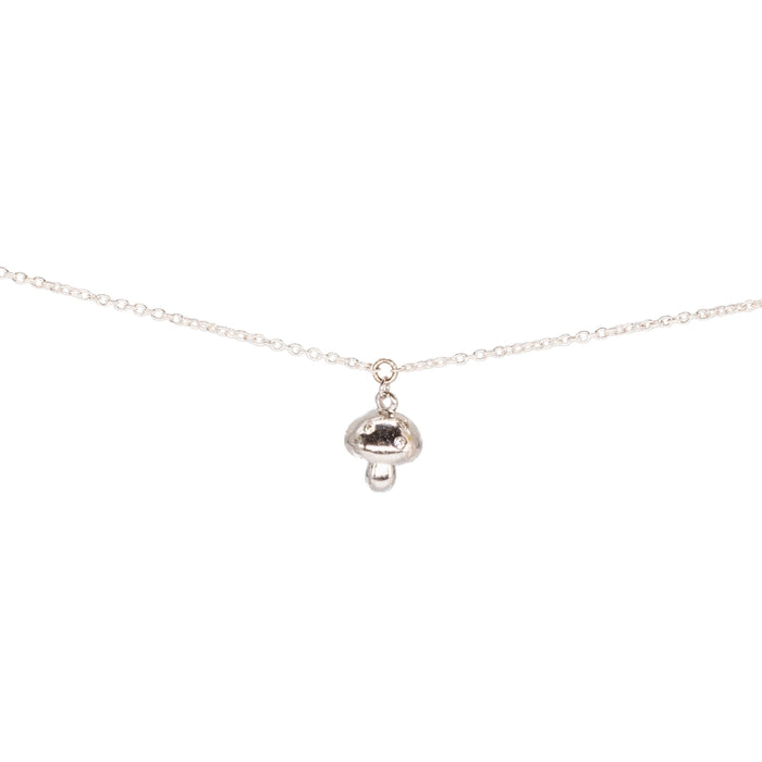 Mushroom Charm, Sterling Silver