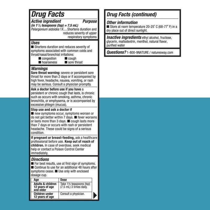 Nature's Way Umcka ColdCare Syrup - 4 Fl. Oz - The Oasis of Health