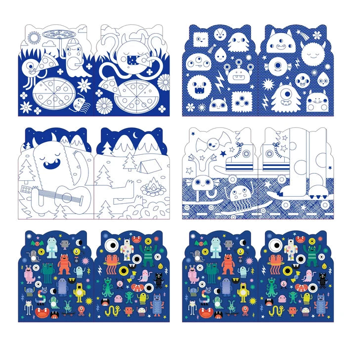 *NEW* Coloring Book + Stickers: Monsters