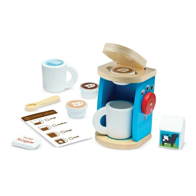 *NEW* Melissa & Doug Brew & Serve Wooden Coffee Set