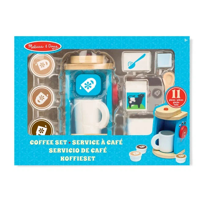 *NEW* Melissa & Doug Brew & Serve Wooden Coffee Set