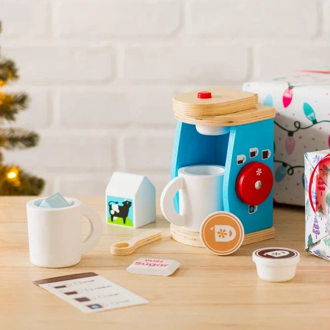 *NEW* Melissa & Doug Brew & Serve Wooden Coffee Set