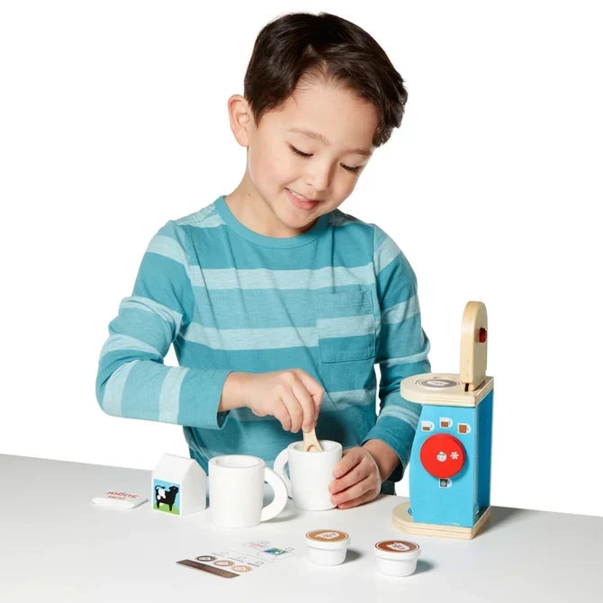 *NEW* Melissa & Doug Brew & Serve Wooden Coffee Set