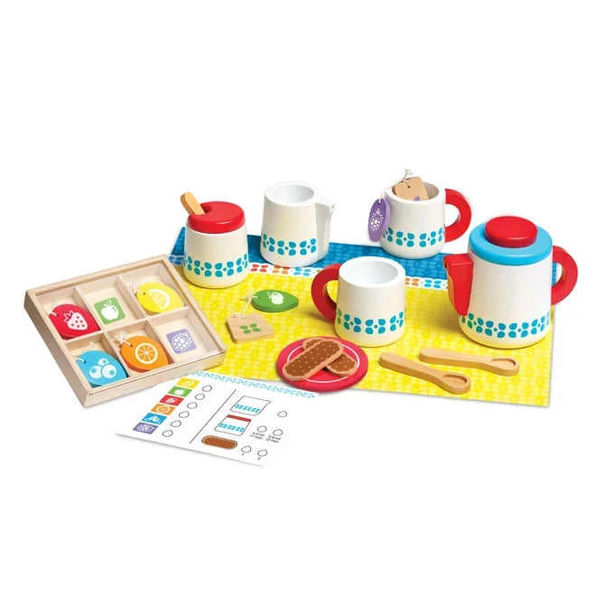 *NEW* Melissa & Doug Steep & Serve Wooden Tea Set