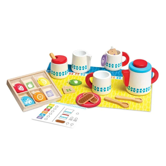 *NEW* Melissa & Doug Steep & Serve Wooden Tea Set
