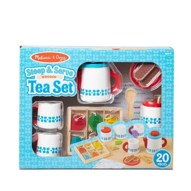 *NEW* Melissa & Doug Steep & Serve Wooden Tea Set
