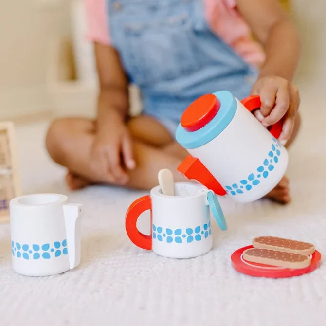 *NEW* Melissa & Doug Steep & Serve Wooden Tea Set