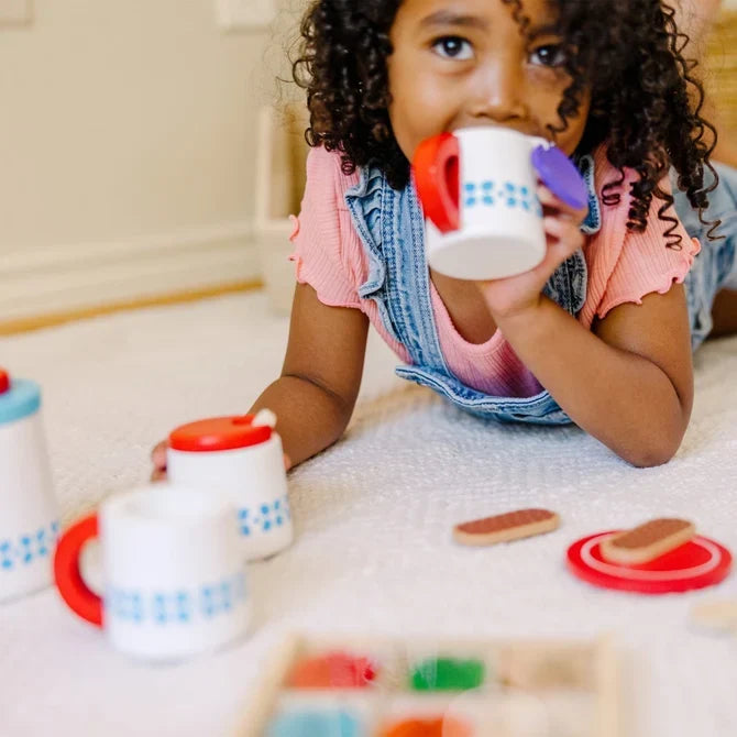 *NEW* Melissa & Doug Steep & Serve Wooden Tea Set