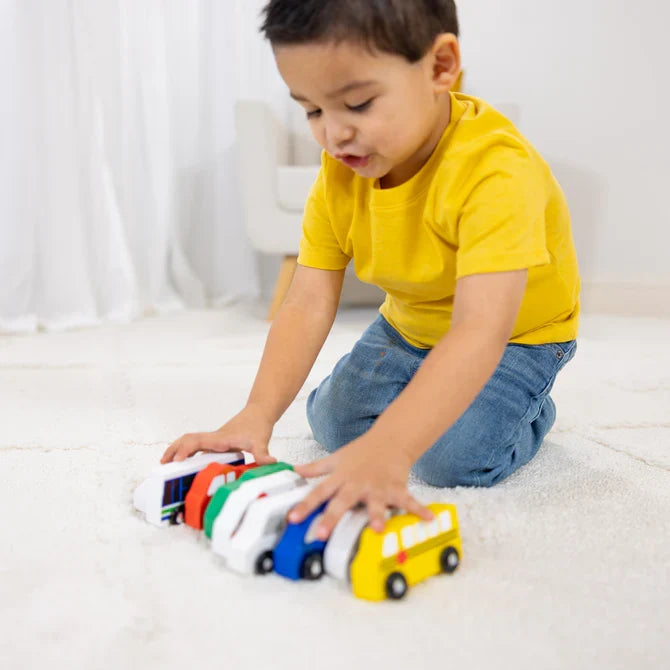 *NEW* Melissa & Doug Wooden Town Vehicles Set