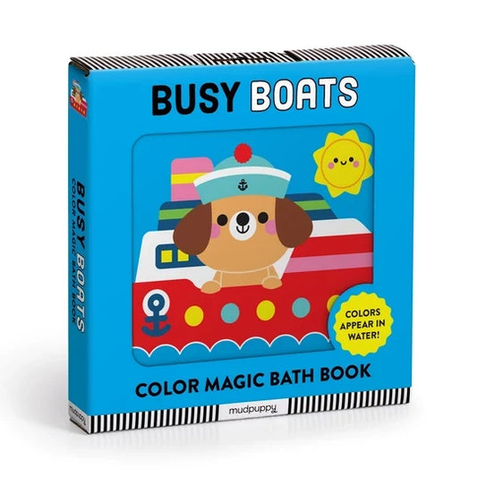 *NEW* Mudpuppy Color Magic Bath Book: Busy Boats