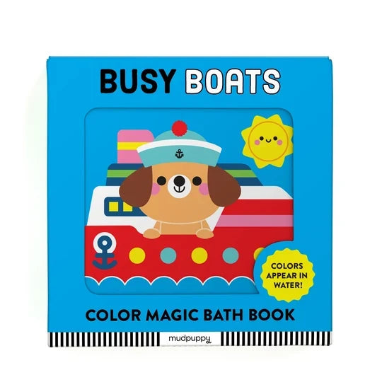 *NEW* Mudpuppy Color Magic Bath Book: Busy Boats