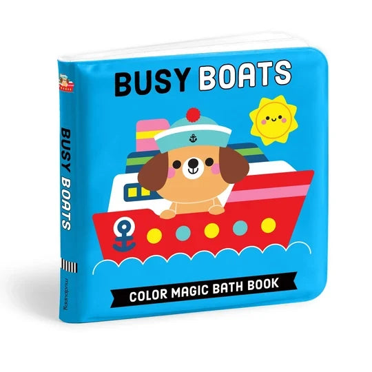 *NEW* Mudpuppy Color Magic Bath Book: Busy Boats