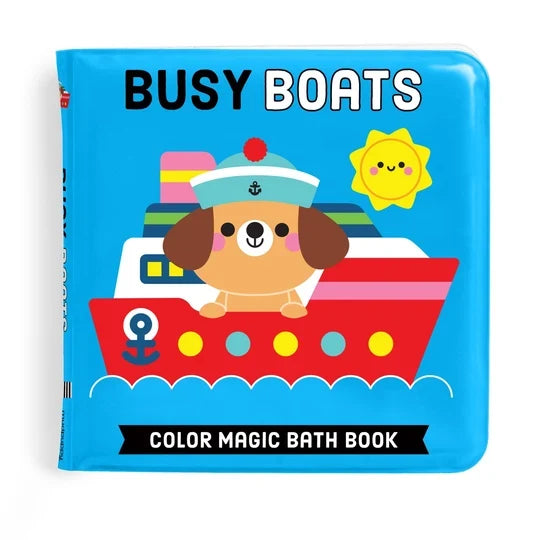 *NEW* Mudpuppy Color Magic Bath Book: Busy Boats