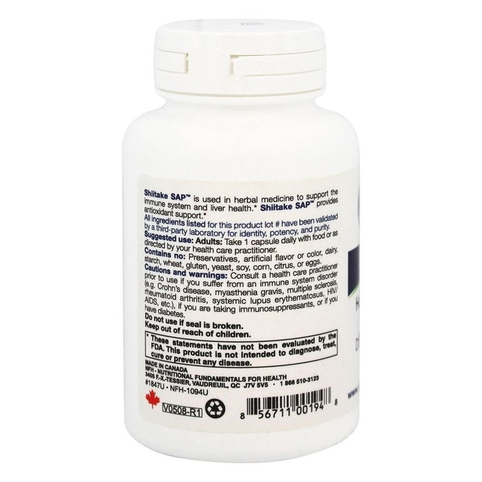 NFH - Shiitake SAP - 60 Capsules - The Oasis of Health