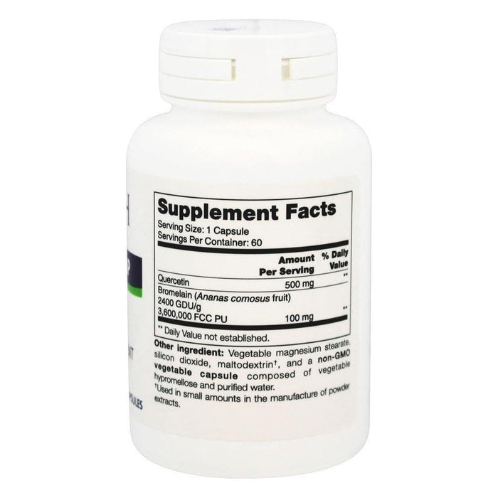 Quercetin SAP 60 Capsules - Supplement Facts panel