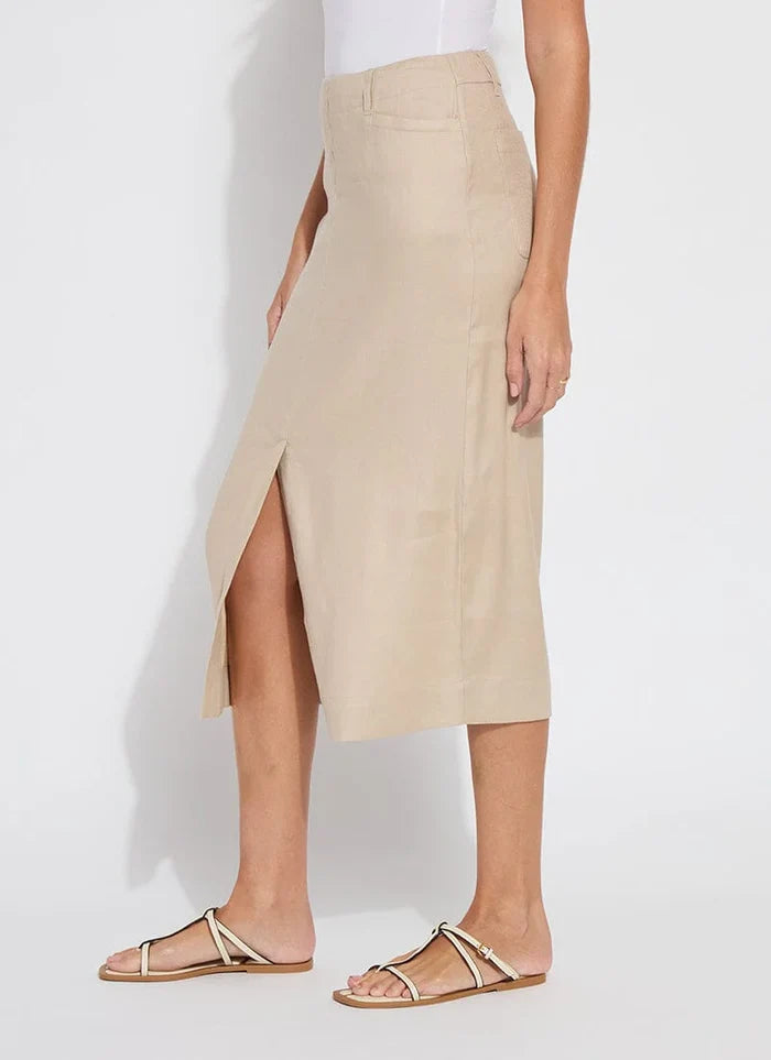Nixie Linen Long Pencil Skirt - Madison's Niche