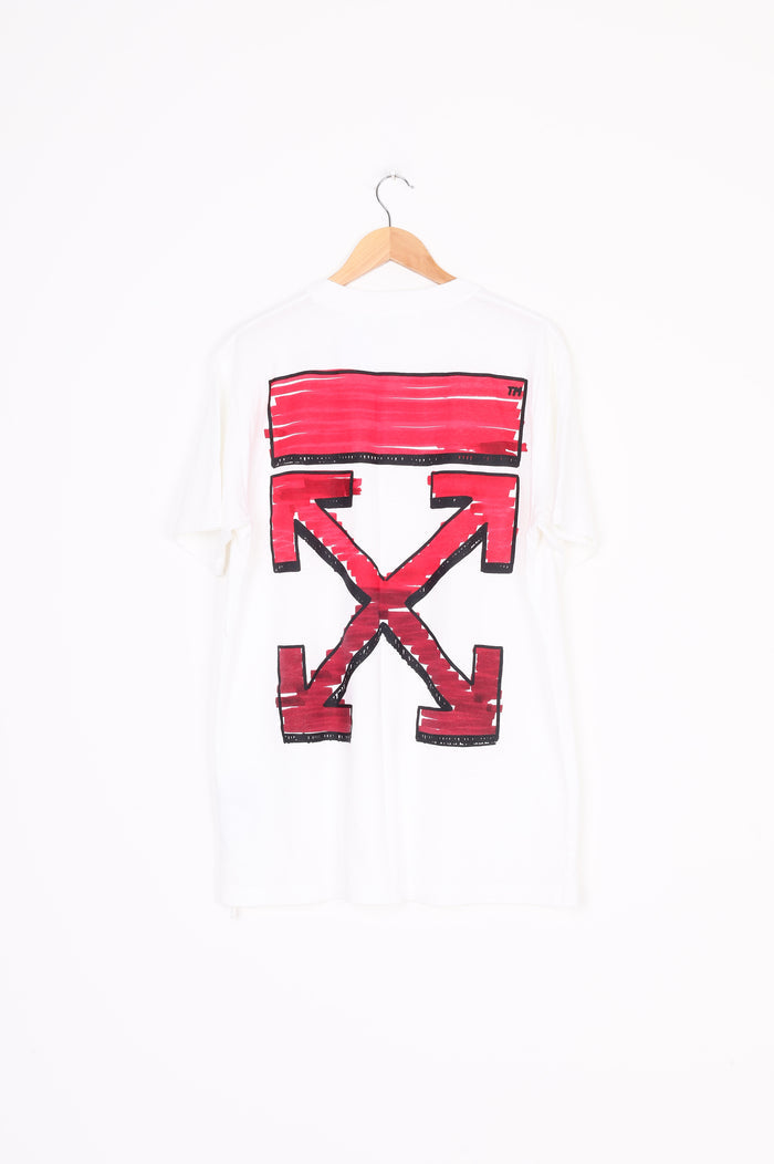 Off White Mens White T-shirt Size L