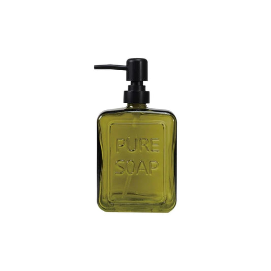 Olive Glass Soap Pump - Madison's Niche