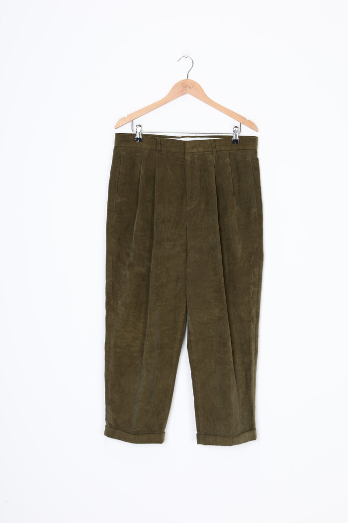 Olive Mens Green Pants Size 34