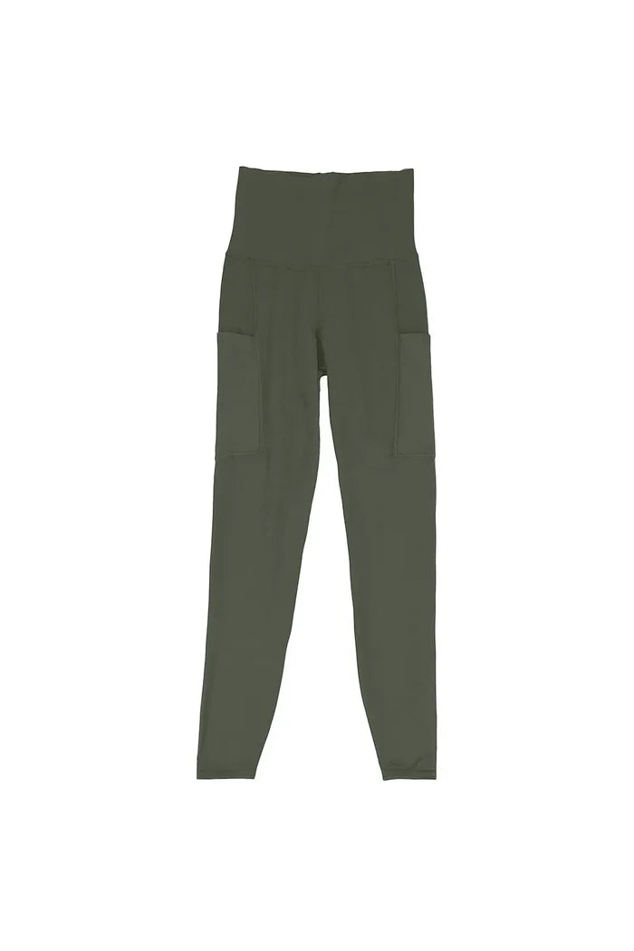 OROSI POCKET LEGGING-OLIVE GREEN
