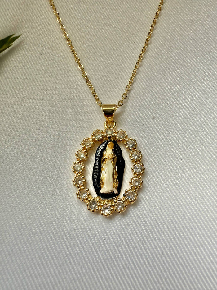 Our lady In Navy Necklace - 318 Art & Frame