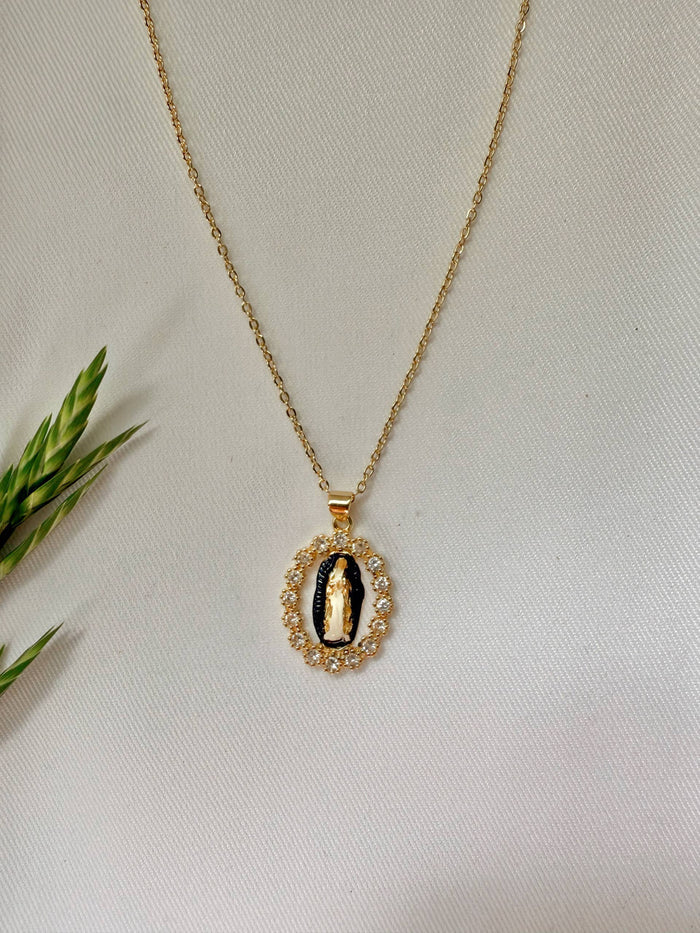 Our lady In Navy Necklace - 318 Art & Frame