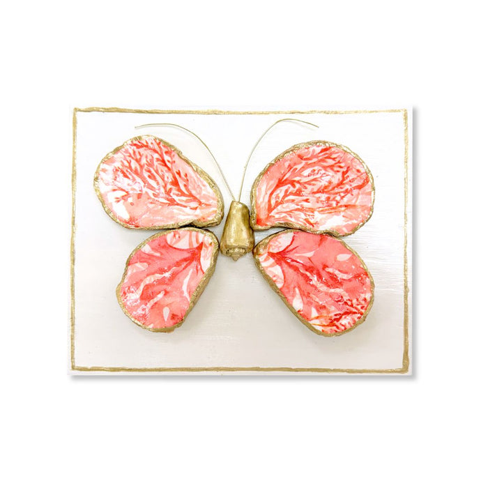 Oyster Butterfly- Pink Coral - 318 Art & Frame