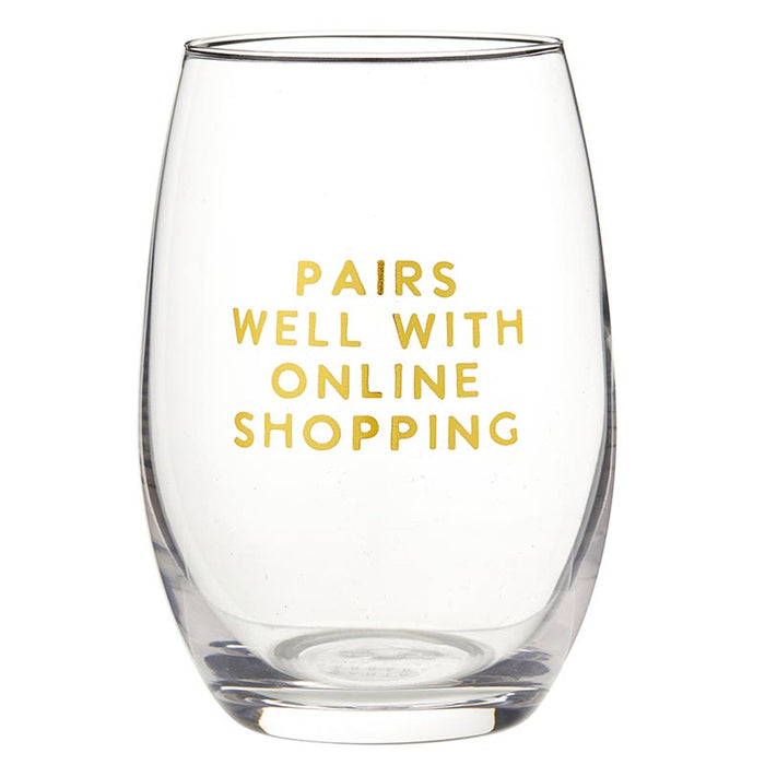 "Pairs with Shopping" Wine Glass - Madison's Niche