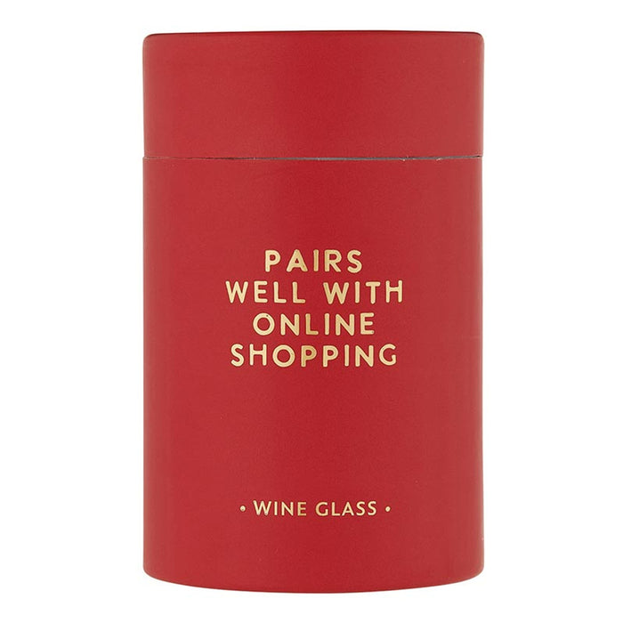 "Pairs with Shopping" Wine Glass - Madison's Niche