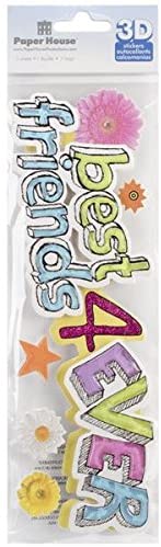 Paper House Best Friends Title 3D Sticker - SCRAPBOOKFARE