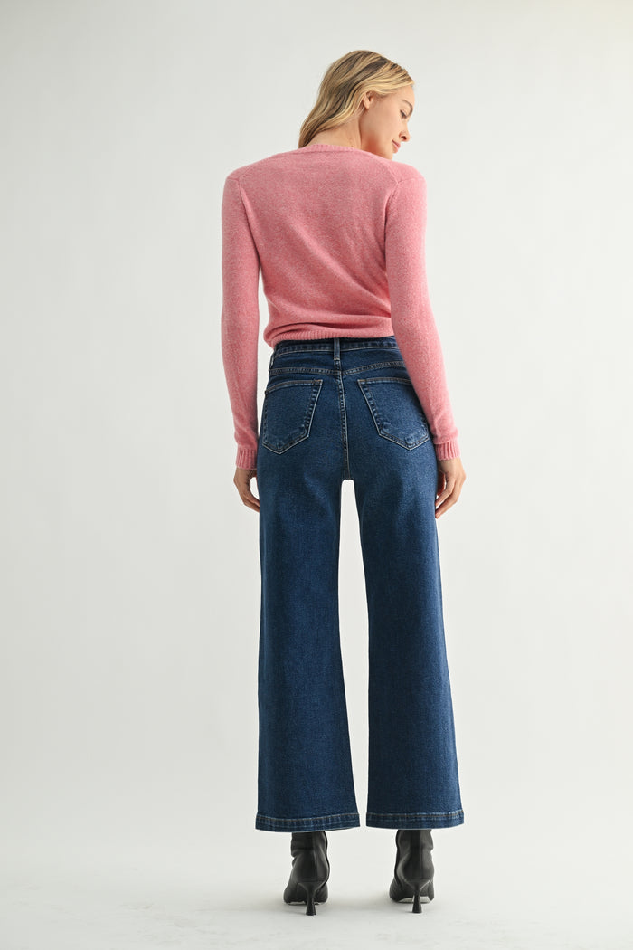 Patch Pocket Wide Leg BP433J - Dark Denim