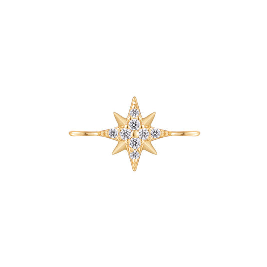 Permanent Jewelry, Pavé Diamond, Starburst Connector Charm, Vermeil