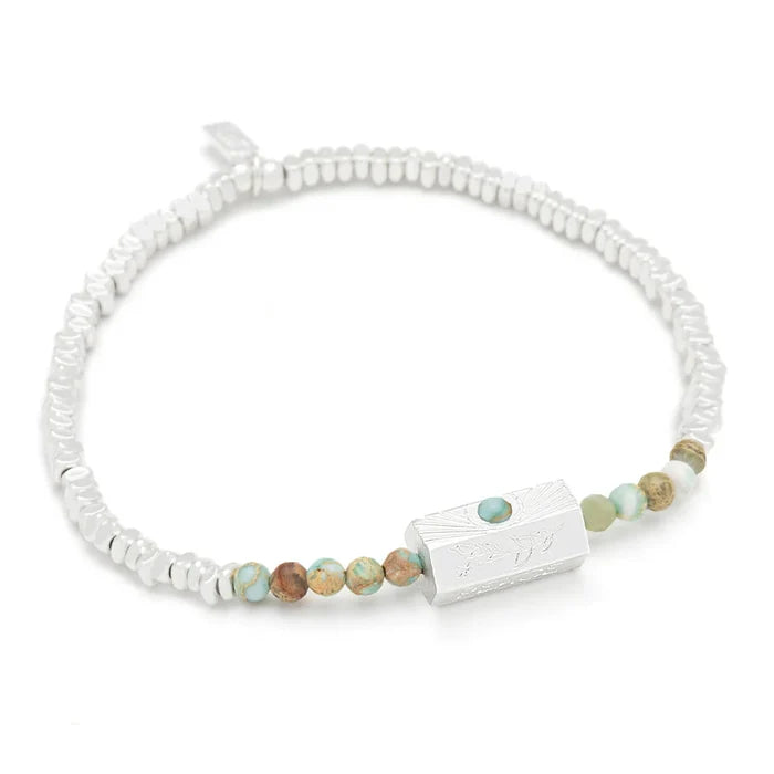 Peace Stella Bracelet in Aqua Terra Silver - Madison's Niche